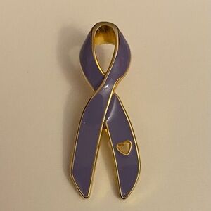 Purple Ribbon Lapel Pin